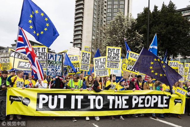 to stop brexit in central london calling for a peoples vote on