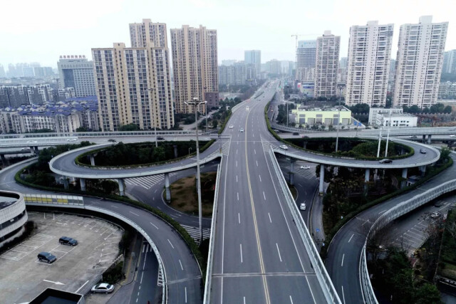 航拍长沙城:
