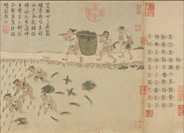 《耕织图》局部 元代 程棨摹楼璹