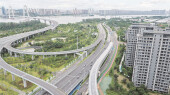 兴联路大桥潇湘大道互通立交C匝道完工