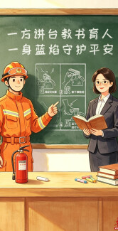 教师节｜一方讲台教书育人 一身蓝焰守护平安