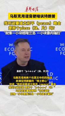 马斯克用谐音梗暗讽特朗普