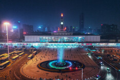 长沙火车站西广场提质改造进入扫尾阶段，靓丽新姿已初显