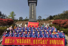 缅怀革命英烈 感恩幸福生活——涟源市第三小学举行清明祭扫活动