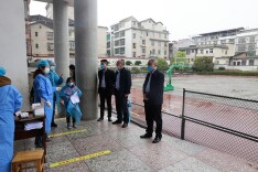 刘杰到城区单位检查核酸检测情况