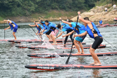 橘子洲桨板赛 或可成为长沙又一张当红名片