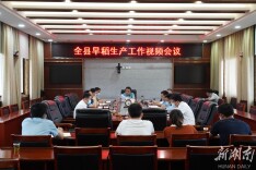 双牌县早稻生产工作视频会议召开