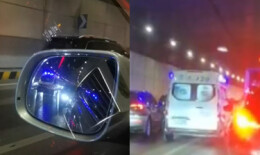 救护车通过拥堵隧道 车主纷纷主动靠边礼让