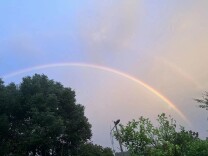 暴雨过后益阳现双彩虹 湖南多地现彩虹 希望看到的你好运连连