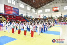 484名跆拳道小将“跆”上论“道”  2022益阳第22届大众运动会跆拳道比赛举行