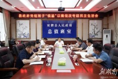 双牌县政府党组班子“镜鉴”以案促改净化修复政治生态专题民主生活会召开