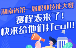 湖南省第一届职业技能大赛赛程表来了！快来给他们打call