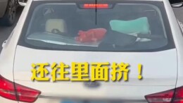 私家车无视消防车鸣笛拒不让行