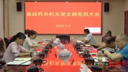 县政府办召开机关党支部党员大会