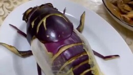 这样的茄子你敢吃吗？岳阳一女子晒爸爸巧手“创新菜”