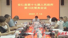 县第十七届人民政府第13次常务会议召开