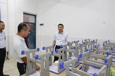 邓伟谋到长郡蓝田润和学校检查开学准备工作