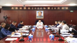 王洪灿主持召开县委常委会2022年第28次会议