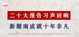 海报丨二十大报告习声回响 新湖南成就十年非凡