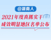政策简读丨@湖南人 2021年度真抓实干成效明显地区名单公布 有你家乡吗