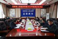 双牌县政府党组班子2022年度民主生活会召开