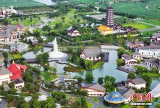 鸟瞰苏北金湖镜观小城文旅新画卷