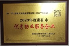 大汉物业绥宁大汉新城获评多项市级荣誉