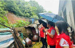 四新岗镇：党员干部冲在前 防汛一线显担当