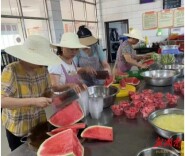 临澧民政为养老机构老人送清凉