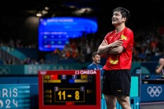 樊振东上演姆巴佩庆祝动作：一路走来的过程很释放