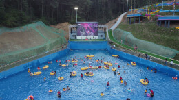 禹山欢乐谷水上乐园试营业中