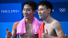 谢思埸、王宗源包揽跳水男子三米板冠、亚军