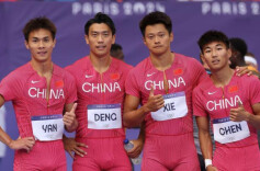 中国队获得男子4×100米接力第7名