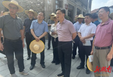 市人大常委会副主任赵岳平来云溪区开展《岳阳历史文化名城保护条例》执法检查