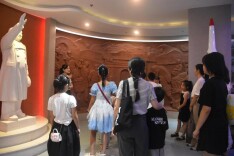 看，常德防空防灾宣教馆迎来了小访客