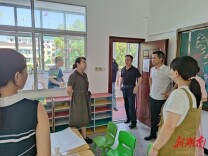 临澧县教育局负责人调研2024年秋季开学工作