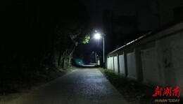 临澧县安福街道：安装路灯暖民心  点亮居民出行路