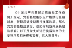 图解 ▏党支部换届选举怎么做？