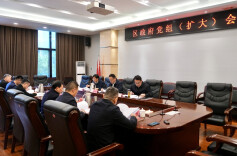 岳阳楼区政府党组（扩大）会议召开