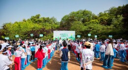 尖山湖公园“永续绿动，旺趣生活”植树活动举行