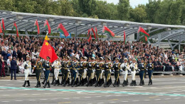 解放军仪仗司礼大队仪仗分队参加纪念苏联伟大卫国战争胜利80周年阅兵活动