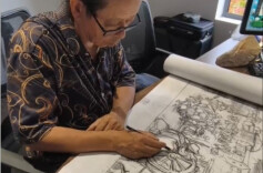 一画13年，73岁美工手绘“160米长征画卷”