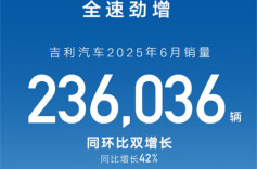 再创新高！吉利汽车上半年累销141万辆，上调2025年销量目标至300万辆