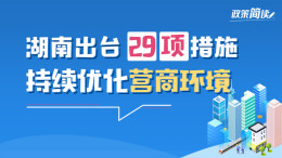 政策简读丨湖南出台29项措施 持续优化营商环境