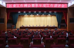 雷欣主持区委工作例会暨半年度工作讲评会