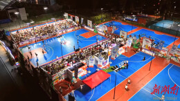 【福地怀化·康养季】鹤城区：楼BA季后赛“飞”凡视角  无人机一镜到底瞰激情