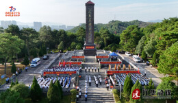 江华举行2025年烈士纪念日向烈士敬献花篮仪式