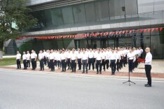 岳阳临港高新区举行庆祝中华人民共和国成立76周年升旗仪式