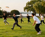 长沙民政职院软件学院开展“追风者”飞盘运动