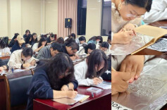 长沙民政职院艺术学院举办锡纸錾刻非遗体验活动